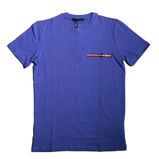 Tricouri La Moda TRICOU Tricou PRADA Mov – Logo Clasic pe Bandă Roșie
